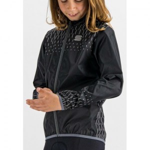 Χειμερινό Παιδικό Αντιανεμικό Sportful KID REFLEX JACKET - Black DRIMALASBIKES