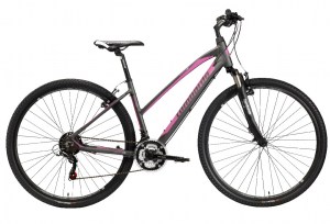 ΠΟΔΗΛΑΤΟ Lombardo Amantea 100 28" Donna Fitness Anthracite-Fuchsia Matt DRIMALASBIKES